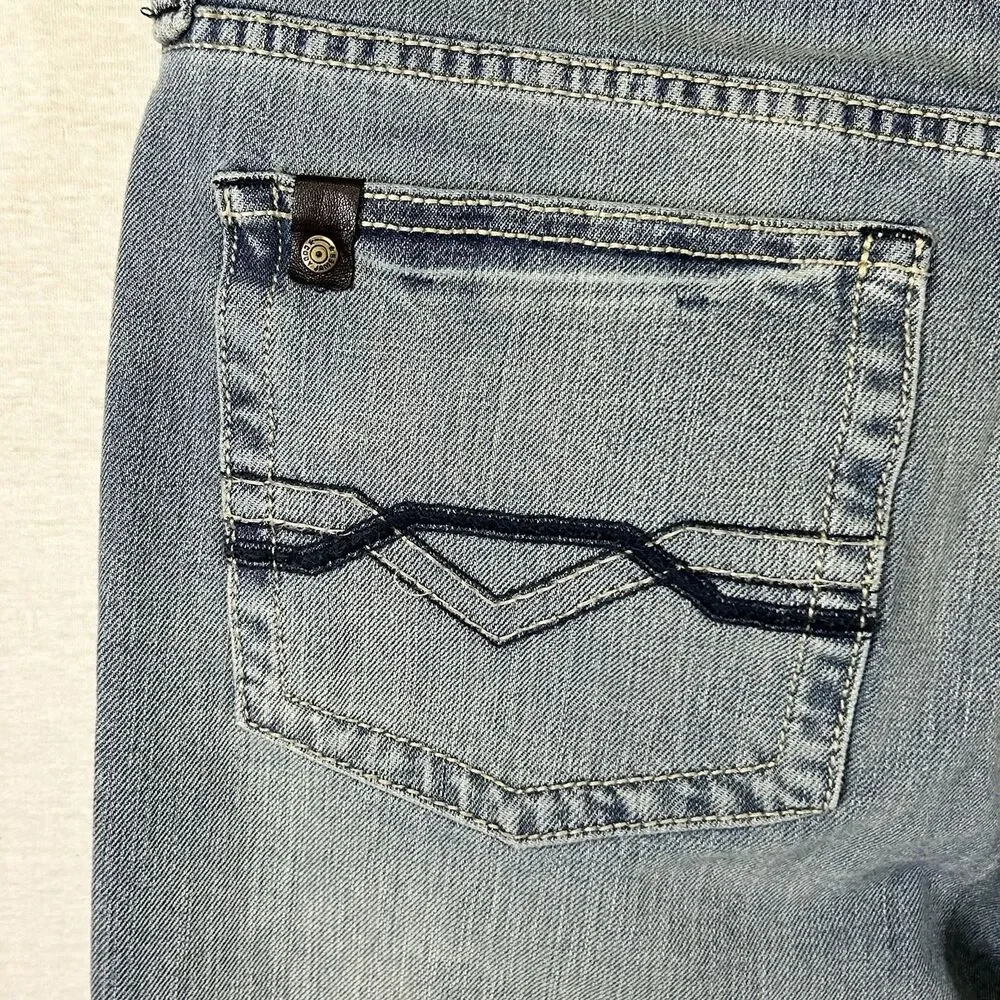 Cody James Boot Cut Jeans Men 33x32 Blue Whiskered Cowboy Western Work